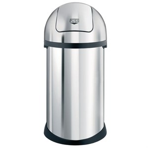 Bin, 50Ltr Push Bin, S/Steel, 850 x 350mm
