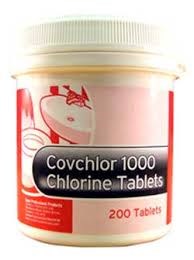 Bleach, Covchlor 1000, Chlorine Tablets, 200