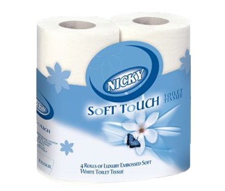Toilet Rolls, Nicky Soft, 220 Sheet, 2Ply, White, 40 Rolls