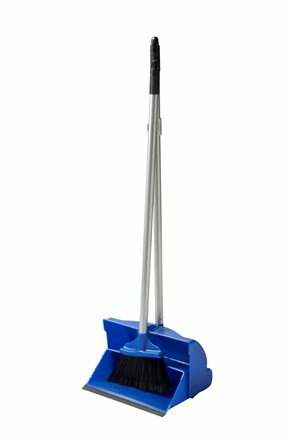 Lobby Pan, 10", L/Weight, Dust Pan & Brush Set, Blue