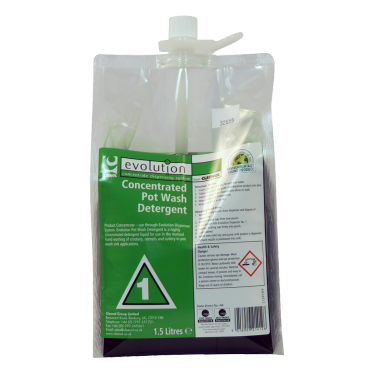 Dishwash Liquid, Cleenol, EV1 Detergent, 2x1.5ltr