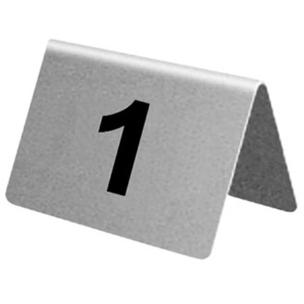 Tableware, Table Numbers, S/S, 1-10