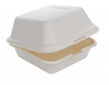 Catering, Tray, Bagasse, Burger Box, 145x145x75mm, 500