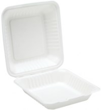 Catering, Tray, Bagasse, Meal Box, 235x230x75mm, 200