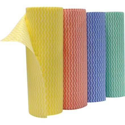 Cloths, Envirolite+, Yellow Lavette Roll, 50 Sheets