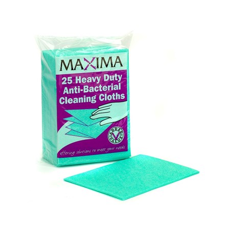 Cloths, Lavette Maxima, Green, Pack 25