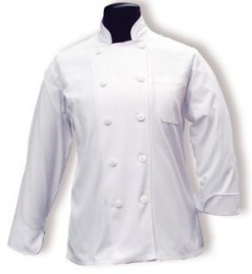 Catering Wear, Chef Jacket, Press Stud, White,