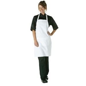 Catering Wear, Bib Apron, White