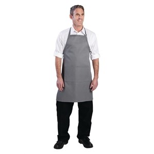 Catering Wear, Bib Apron, Grey