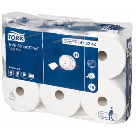 Toilet Rolls, Tork, Smart1, Mini Jumbo, 200m, 6 Rolls
