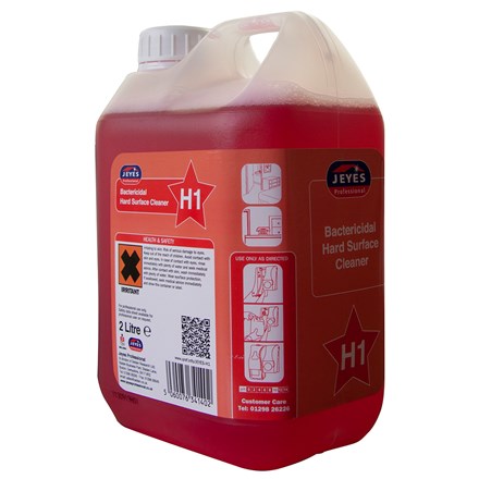 Hard Surface Cleaner, Jeyes H1 Bactericidal Conc. 2 x 2Ltr