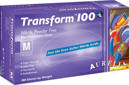 Gloves, Nitrile, Aurelia, Transform100, P/F, 100 Gloves