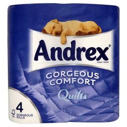 Toilet Rolls, Andrex, Quilts, 6 x 4 Rolls