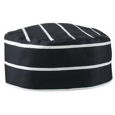Catering Wear, Skull Cap, Butchers Stripe, Polycotton