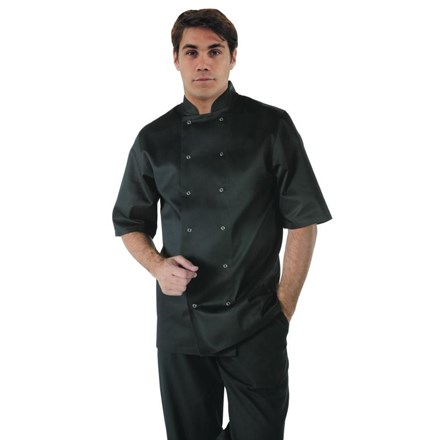 Catering Wear, Chefs Jacket, Vegas, Short Sleeve, Black, L