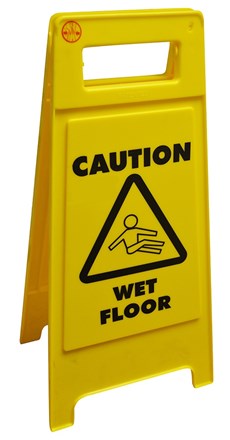 Sign, A Frame, "Caution Wet Floor"