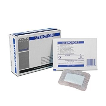 First Aid, Dressing, Steropore, Adhesive, 10x8cm, 25