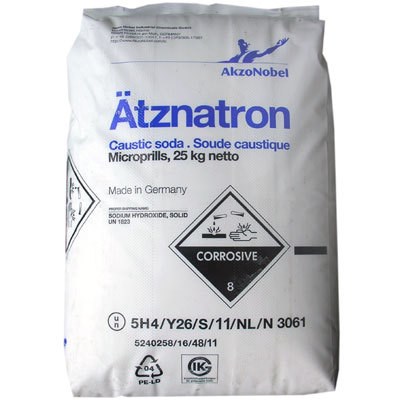 Caustic Soda, Sodium Hydroxide 99%, Micro Pearls, 25Kg