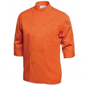 Catering, Wear, Chef Jacket, 3/4 Sleeve, Orange, Lge