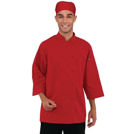 Catering, Wear, Chef Jacket, 3/4 Sleeve, Red, Lge