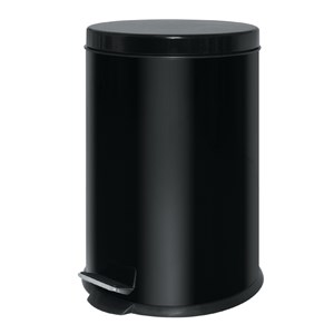 Bin, Pedal, S/S, Black, 20 Ltr