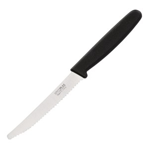 Knife, Hygiplas, Tomato, Serrated, Black, 4"