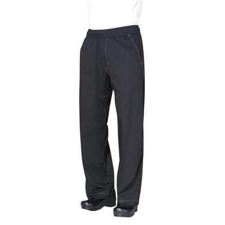 Catering Wear, Chefs Trousers, Cool Vent, Black, XL