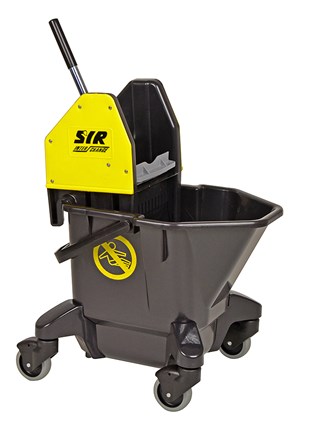 Bucket, Mop/Wringer Unit, SYR Ebony, 20Ltr, Yellow