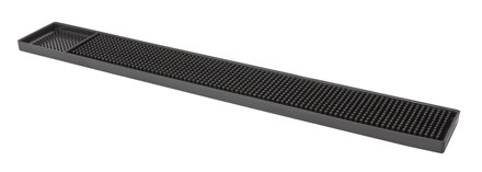 Bar Mat, Black Rubber, 24"x3"