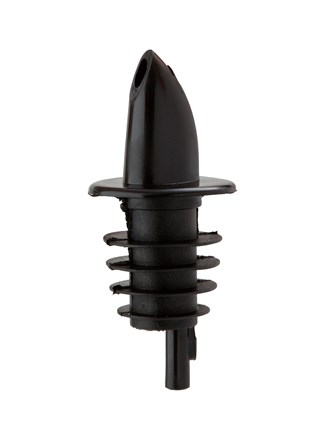 Bar Supp. Pourer, Freeflow, Plastic, Black, 10