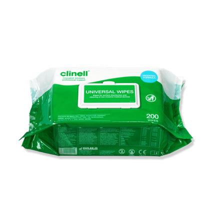 Wipes, Clinell, Bactericidal/Virucidal, 99%, 200