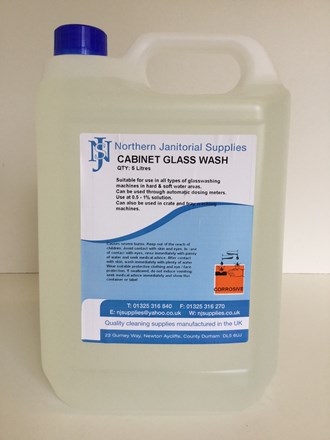 Dishwash Liquid, NJS, Cabinet Glasswash, 5Ltr