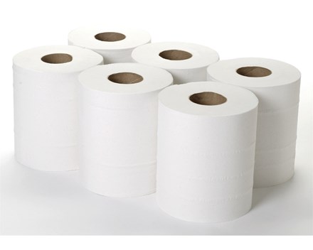 Handwipes, C/Feed, Embos., 2Ply White, 150m x 190mm, 6 Rolls