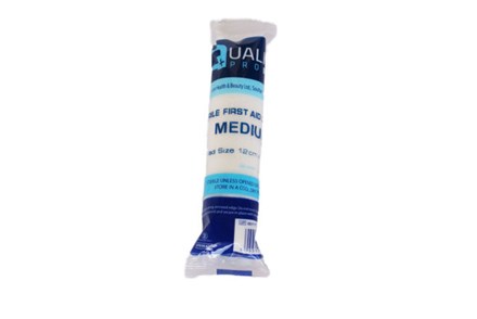 First Aid, Dressing, Sterile, 12 x 12cm, Medium
