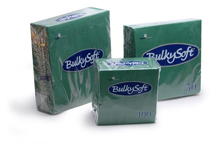 Napkins, BulkySoft, 33cm, 2Ply, 8Fold, Dark Green, 2000