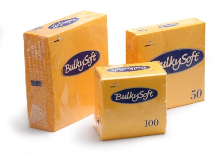 Napkins, BulkySoft, 33cm, 2Ply, 8Fold, Yellow, 2000