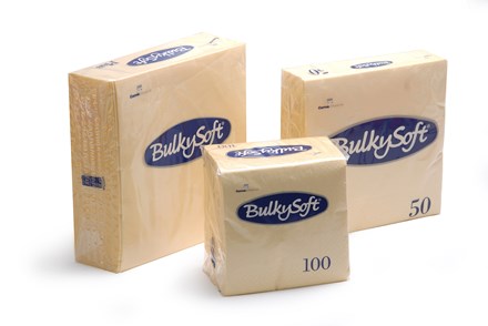 Napkins, BulkySoft, 40cm, 2Ply, 8Fold, Buttermilk, 2000