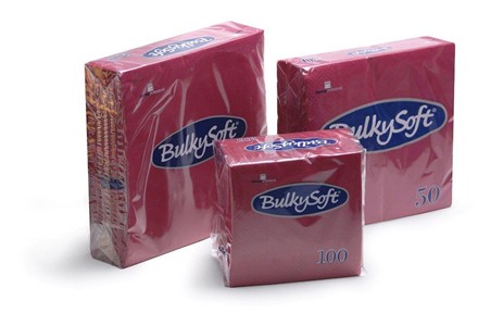 Napkins, BulkySoft, 40cm, 3Ply, Bordeaux, 1000