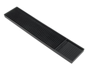 Bar Supp, Bar Mat, Rubber, 610mm x 80mm, Black