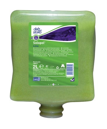 Soap, Hand, DEB Solopol Lime, 4 x 2Ltr
