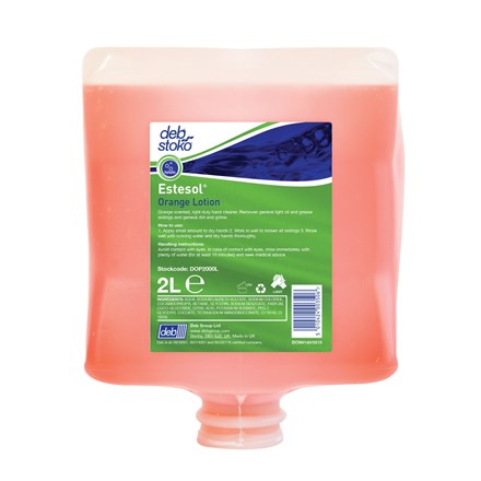 Soap, Hand, DEB Stoko Estesol Orange Lotion, 4 x 2Ltr