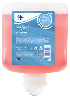 Soap, Hand, Deb Refresh Rose FOAM - 6 x 1 litre refills