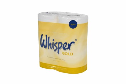 Whisper Gold Toilet Roll, 3Ply, White, 40 Rolls