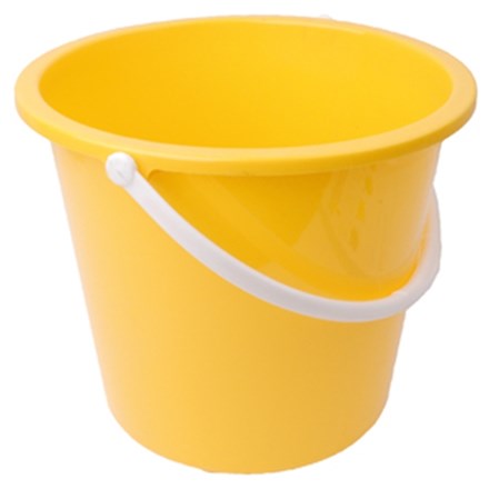 Bucket, Plastic, Value, Yellow, 10 Ltr