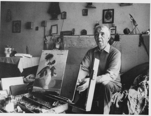 Albert Chavaz dans son atelier à Savièse Valais Notre Histoire