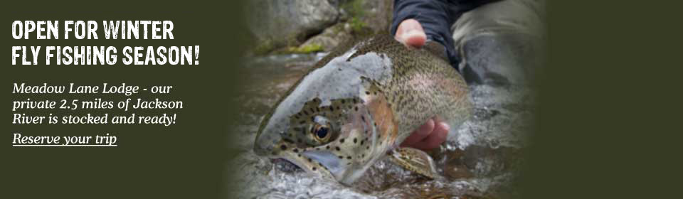 Meadow Lane, Virginia Hot Springs - open for fall fly fishing season