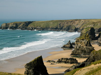 Wonderful scenery at Fistral Beach, Cornwall