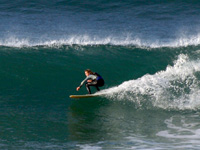 Surfing at Fistral Beach, Cornwall