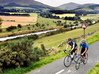 Cycling at John O' Groats, North Highlands