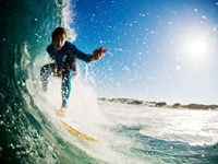 Surfing at Playa Blanca, Lanzarote